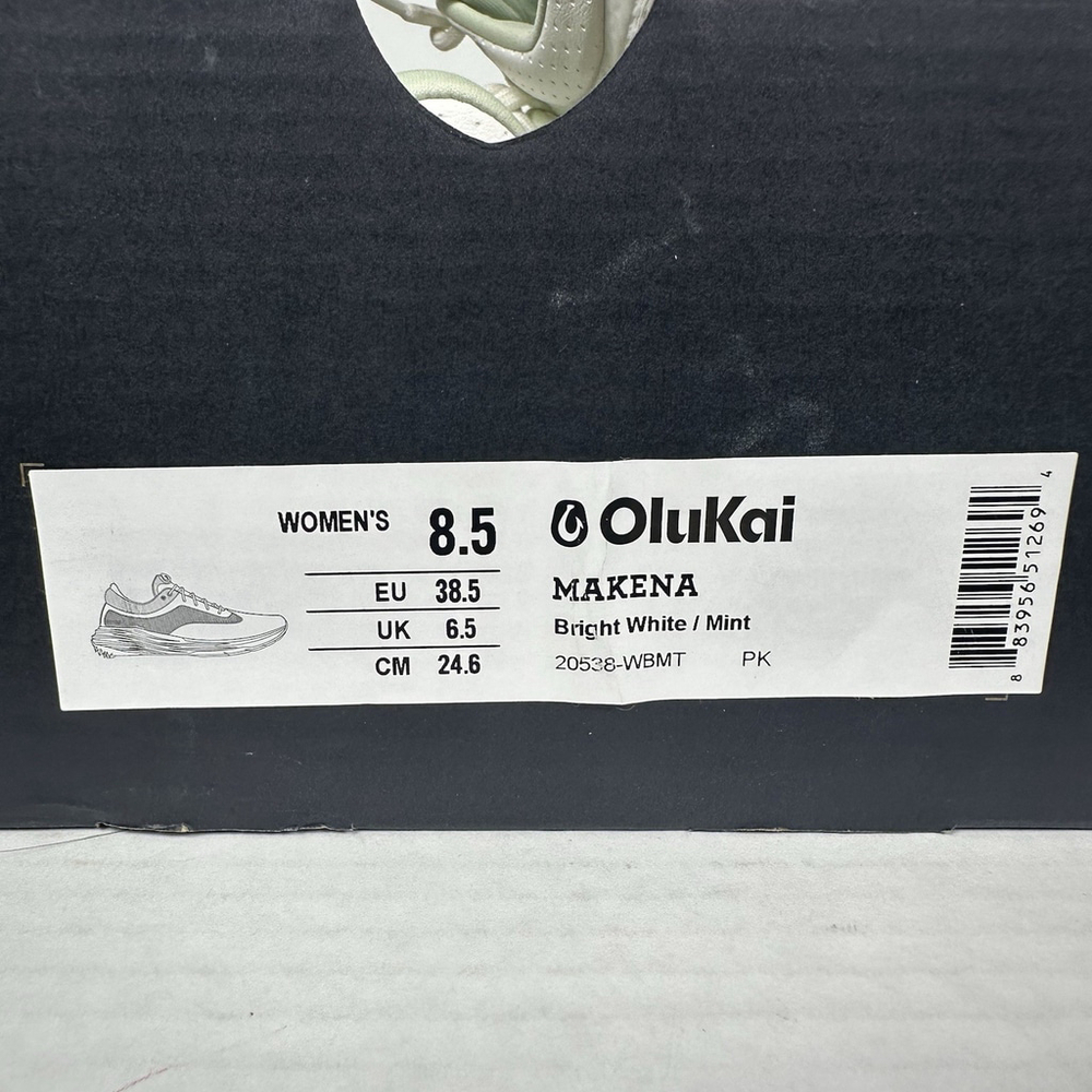 OluKai Makena Womens Golf Shoes White/ Mint Size 8.5 - Picture 12 of 12